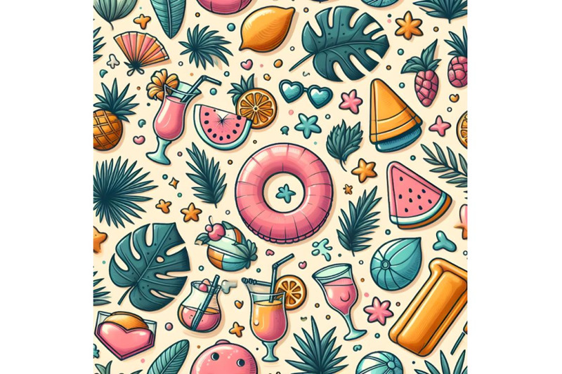 summer-beach-or-swimming-pool-seamless-pattern