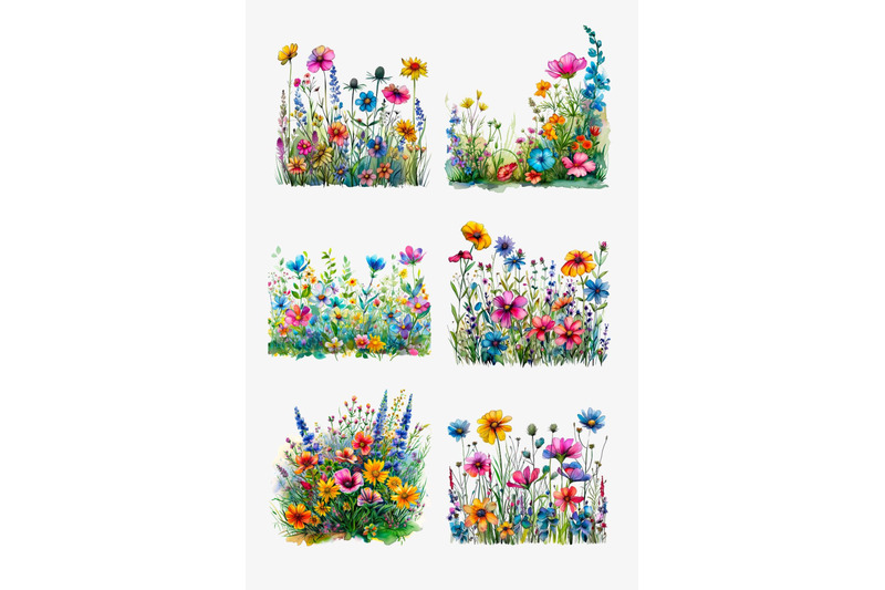 wildflower-meadow-digital-clipart