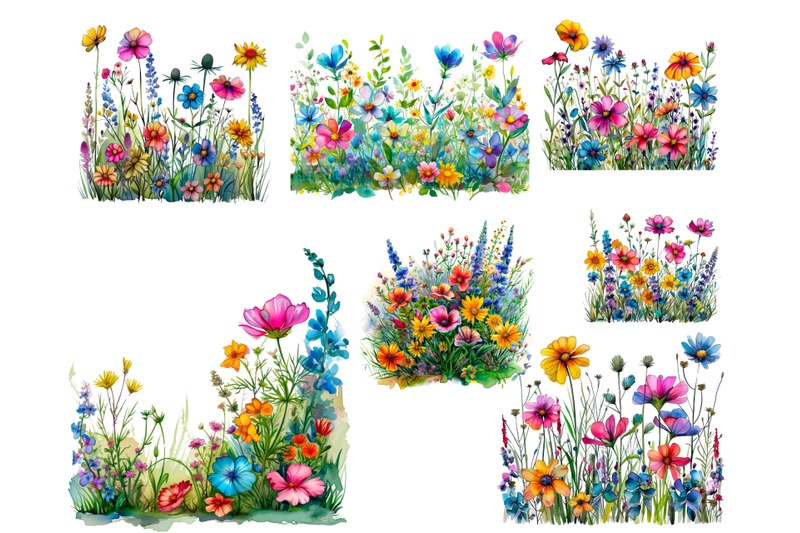 wildflower-meadow-digital-clipart