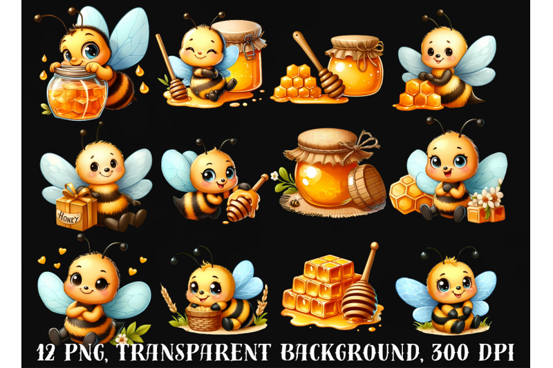 bee-clipart-bees-clipart-honey-clipart
