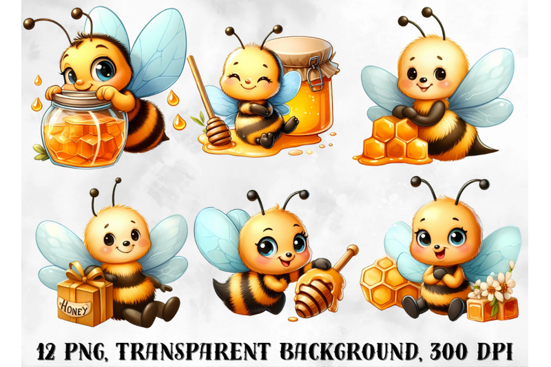 bee-clipart-bees-clipart-honey-clipart