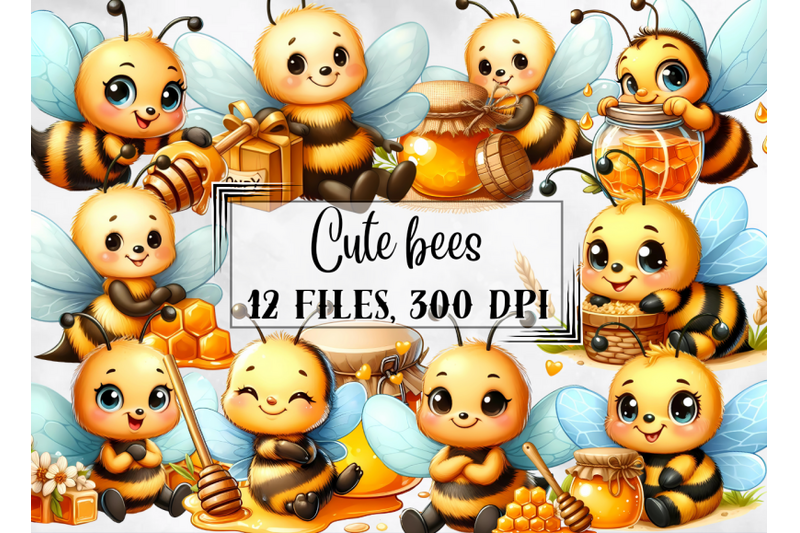 bee-clipart-bees-clipart-honey-clipart