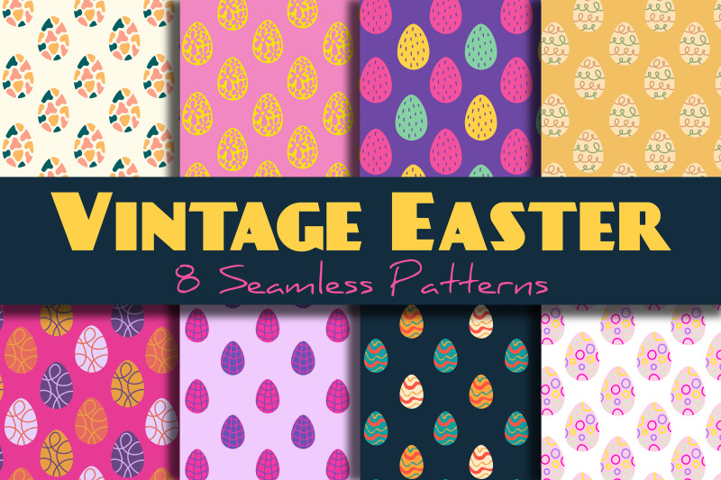 vintage-easter-seamless-patterns