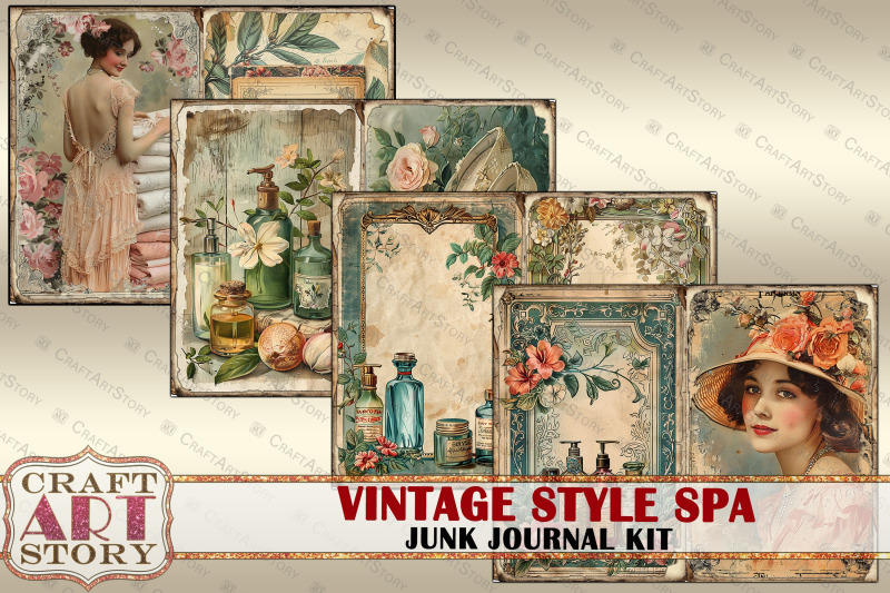 vintage-style-spa-junk-journal-pages-1920s-fantasy