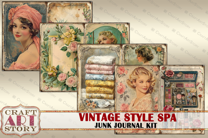 vintage-style-spa-junk-journal-pages-1920s-fantasy