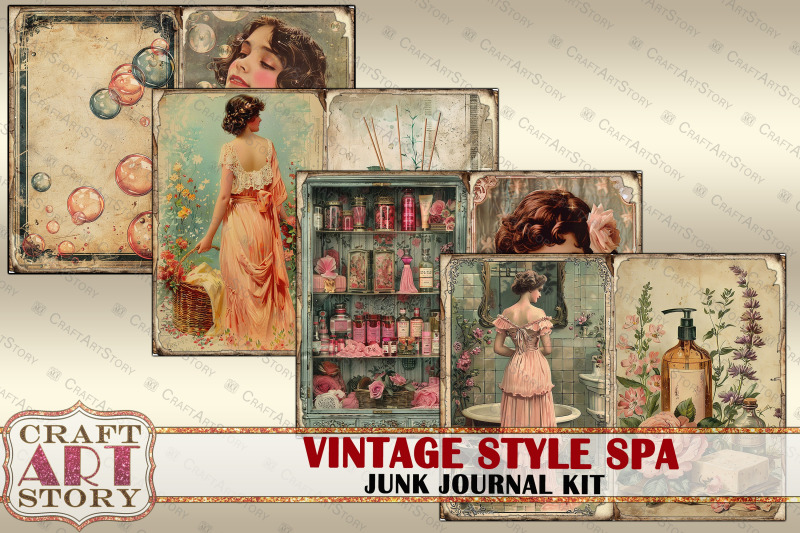 vintage-style-spa-junk-journal-pages-1920s-fantasy