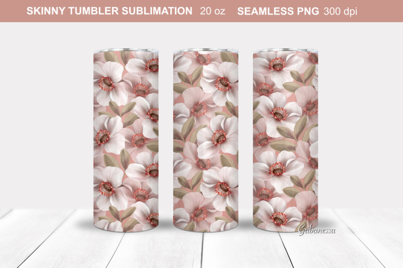 white-flowers-tumbler-wrap-floral-tumbler-sublimation