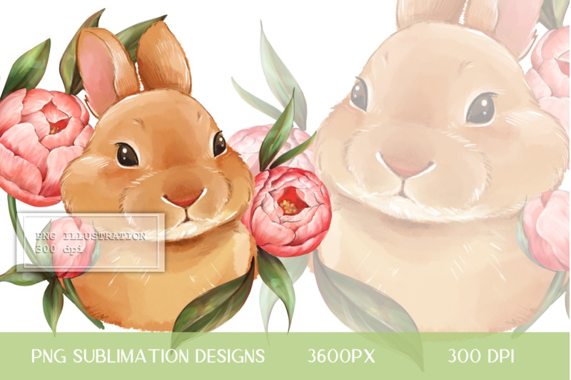 bunny-and-peony-flowers-rabbit-png-sublimation-design