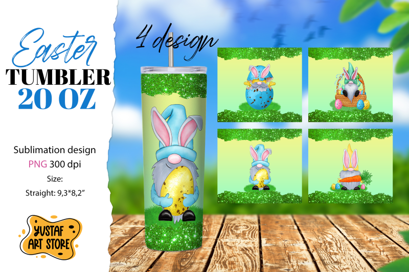 easter-tumbler-sublimation-cute-easter-gnome-tumbler-wrap