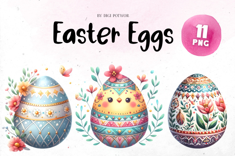 easter-eggs-watercolor-bundle-png-cliparts