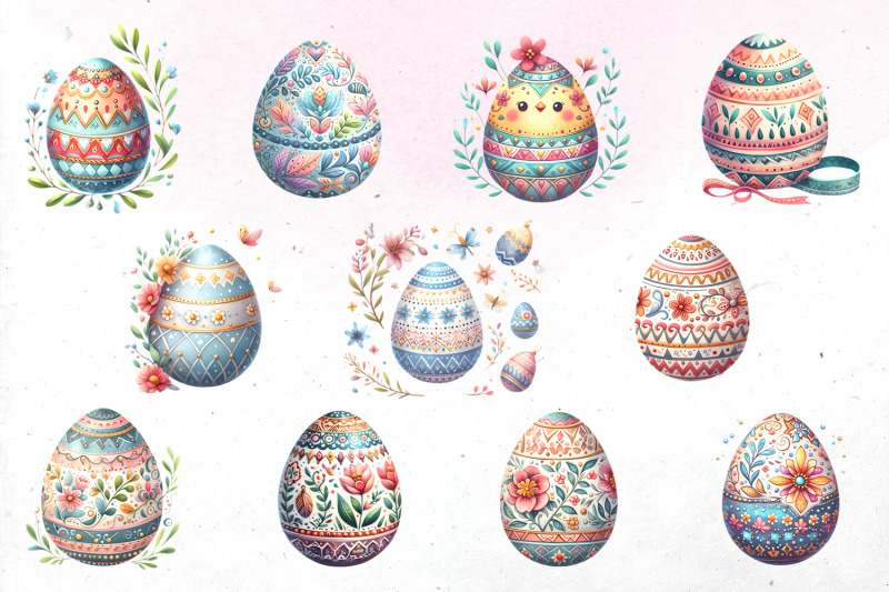 easter-eggs-watercolor-bundle-png-cliparts