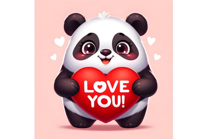 funny-panda-with-heart-say-love-you