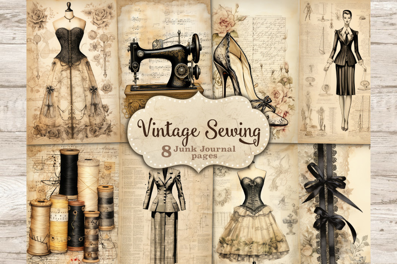 vintage-sewing-junk-journal-pages-woman-journal-printable