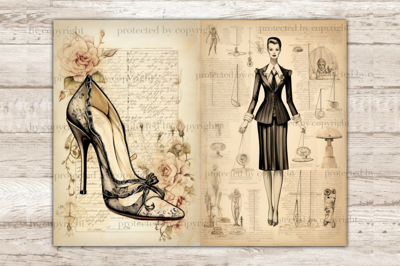 vintage-sewing-junk-journal-pages-woman-journal-printable