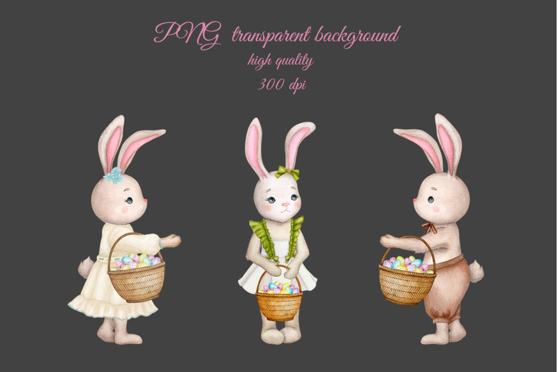 easter-bunnies-watercolor-set-png