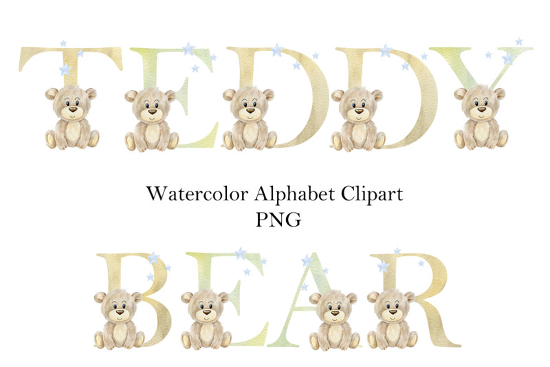 alphabet-with-teddy-bear