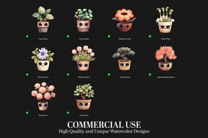 kawaii-exotic-plants-clipart-cute-plant-pngs-for-commercial