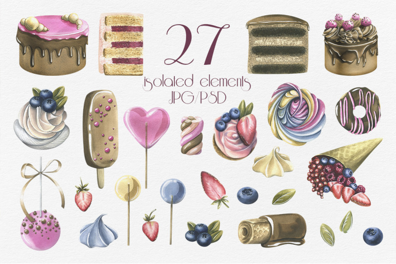 sweets-cakes-watercolor-clip-art