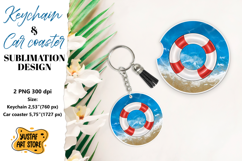 cruise-keychain-sublimation-cruise-car-coaster-sublimation