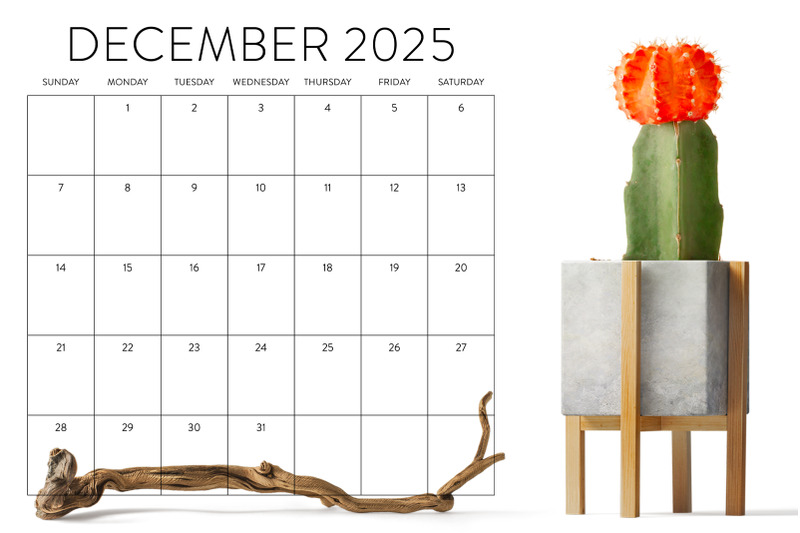 2025年方形日历模板