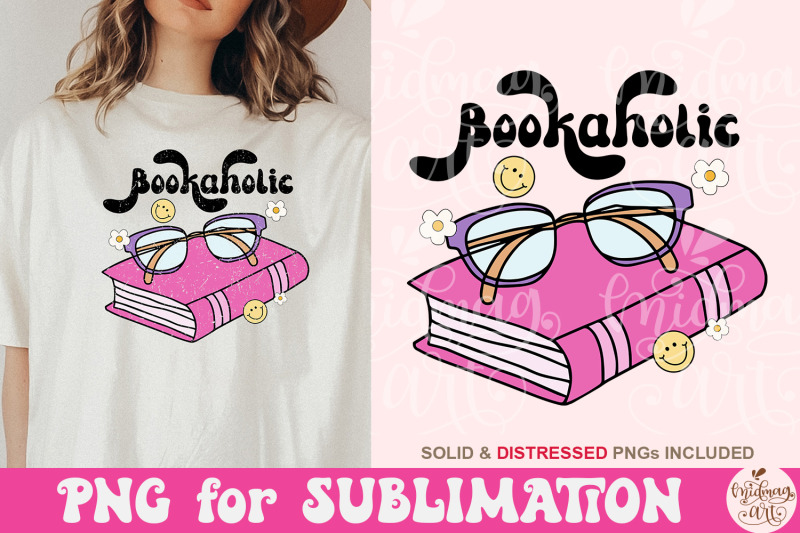 bookaholic-png-digital-download-art-sublimation-file-flowers-books