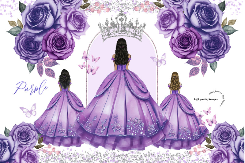 purple-princess-birthday-clipart-lilac-purple-flowers