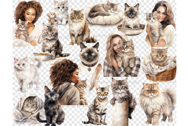 cat-lover-clipart-pet-illustration-png-collection