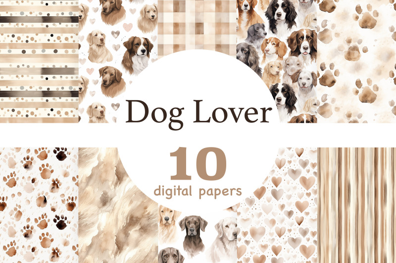 dog-lover-digital-paper-puppy-pattern
