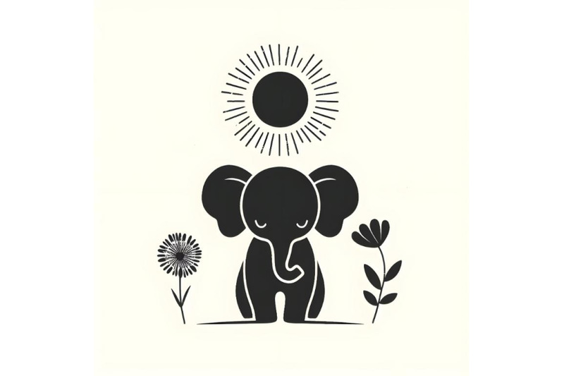 minimalist-cute-baby-elephant