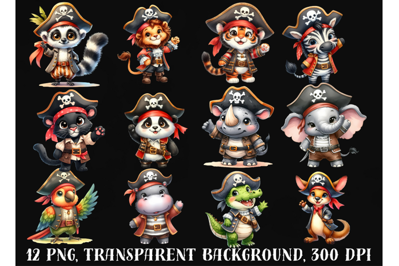 pirate-clipart-cute-animals-pirates