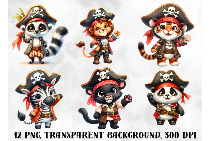 pirate-clipart-cute-animals-pirates