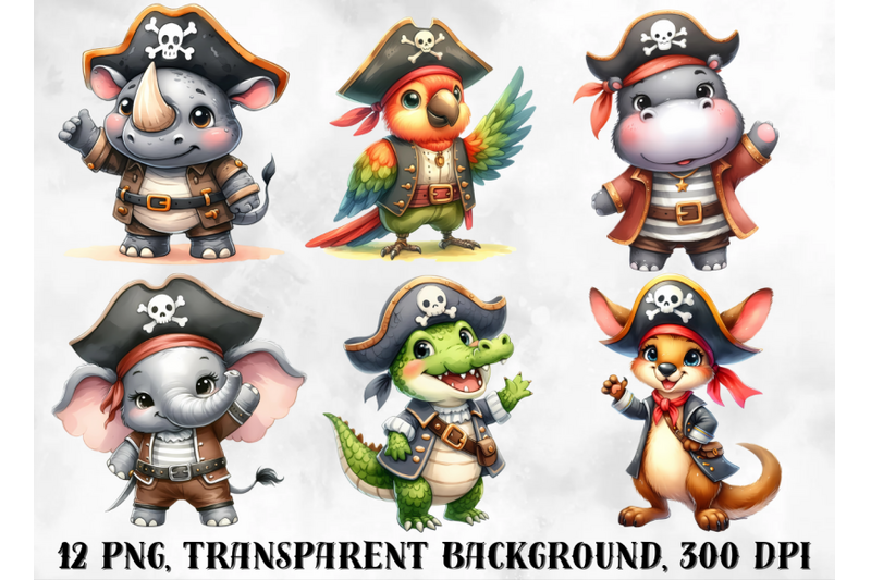 pirate-clipart-cute-animals-pirates