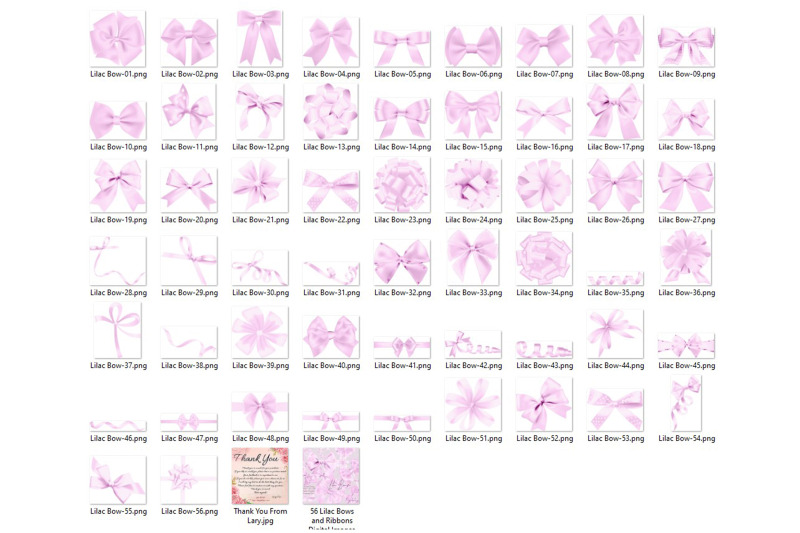 56-lilac-bows-and-ribbons-digital-images