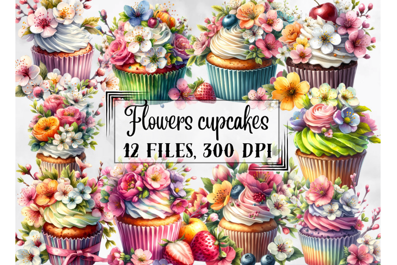 cupcake-clipart-spring-flowers-cakes