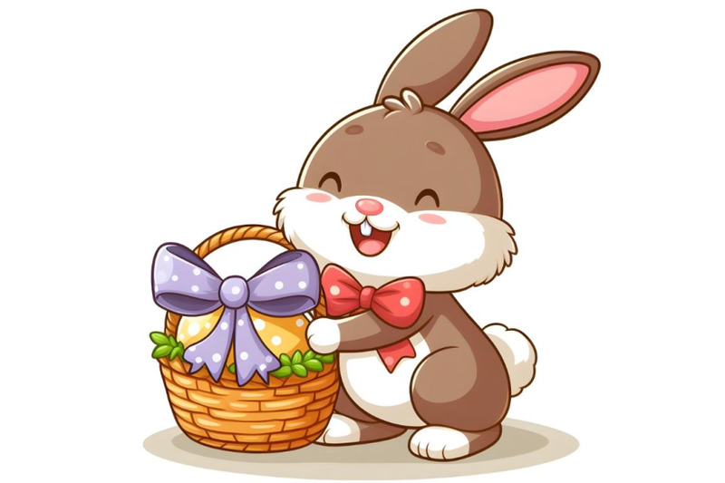 brown-rabbit-smiling-cartoon-illustration-as-vector