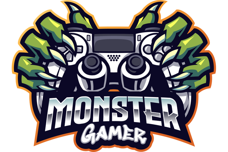 monster-gamer-esport-mascot-logo-design