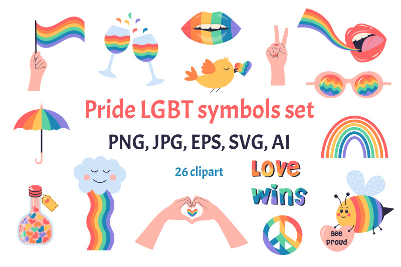 pride-lgbt-symbols-set