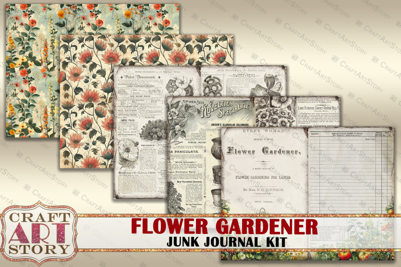 flower-gardener-junk-journal-pages-printables