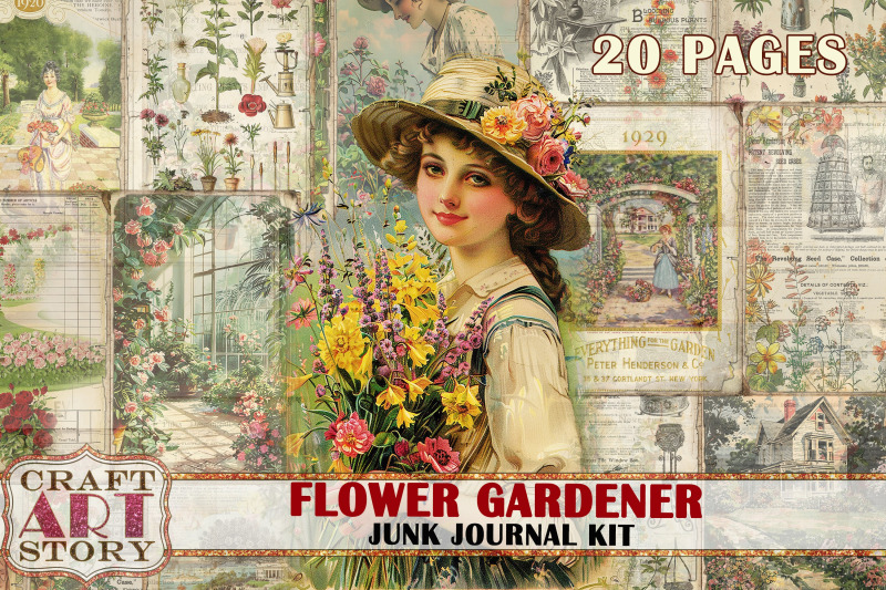 flower-gardener-junk-journal-pages-printables