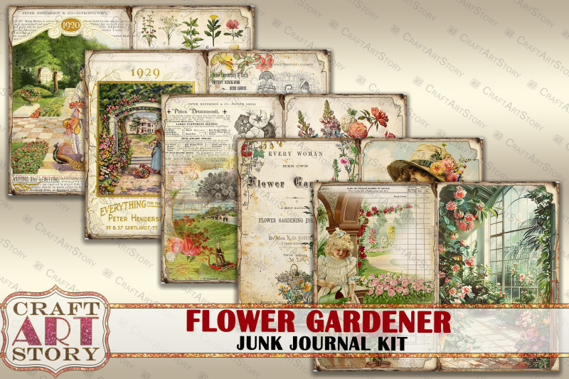 flower-gardener-junk-journal-pages-printables