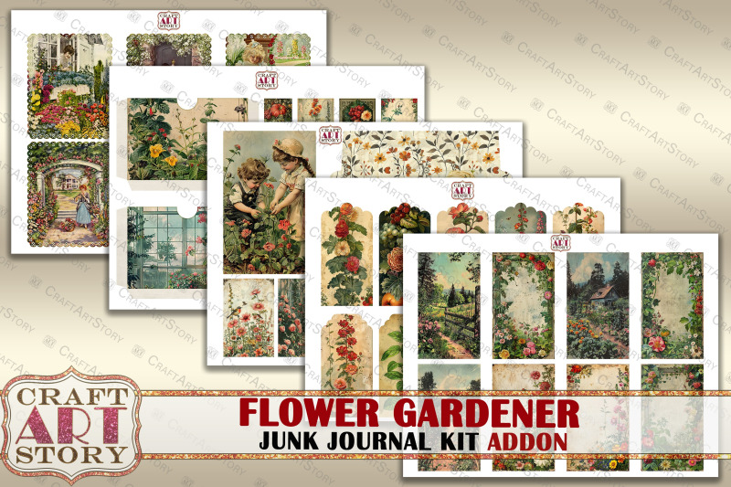 flower-gardener-junk-journal-pages-addon-printables