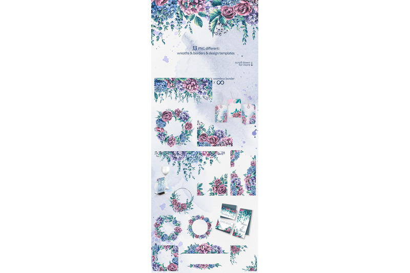 hydrangeas-and-roses-wedding-watercolor-clip-art