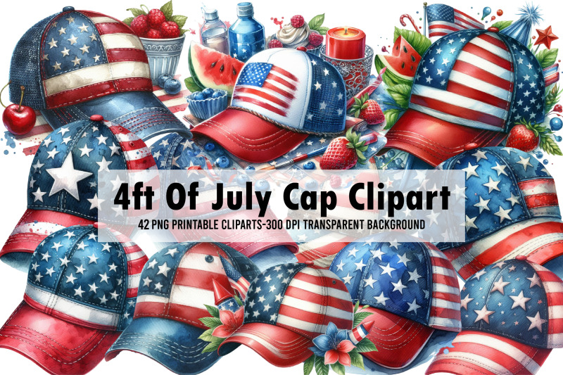 watercolor-4ft-of-july-cap-clipart