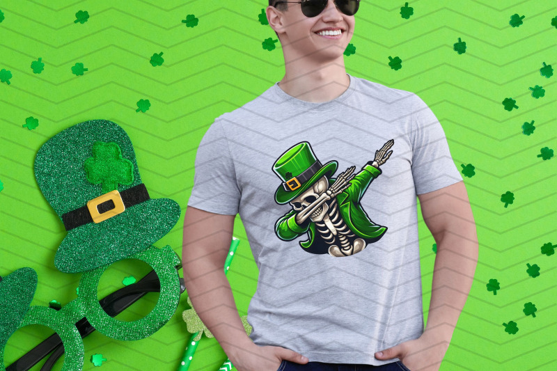 st-patrick-039-s-day-skeleton-clipart-illustration