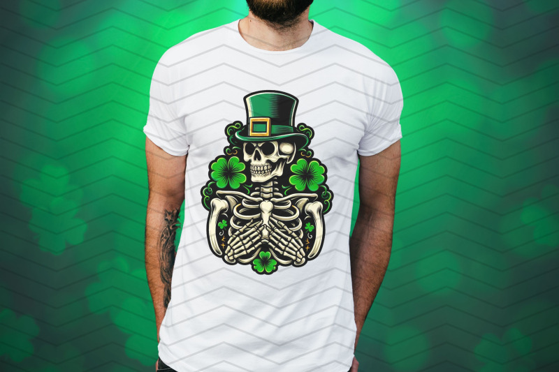 st-patrick-039-s-day-skeleton-clipart-illustration