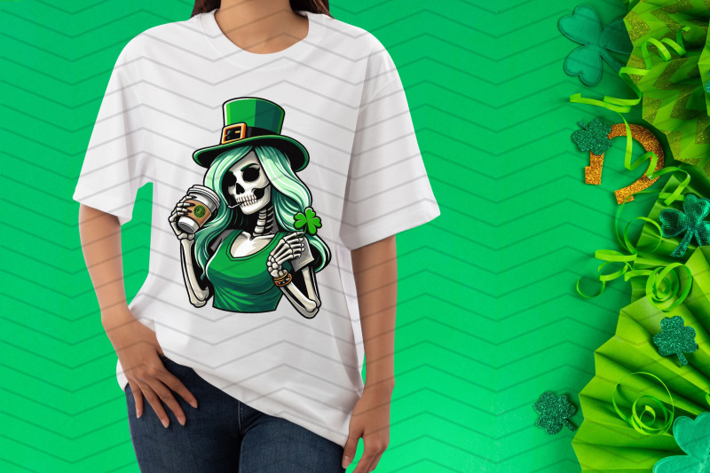 st-patrick-039-s-day-skeleton-clipart-illustration