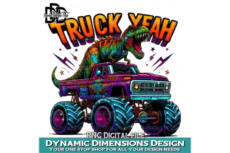 t-rex-png-sublimation-design-t-rex-riding-a-monster-truck-instant-di