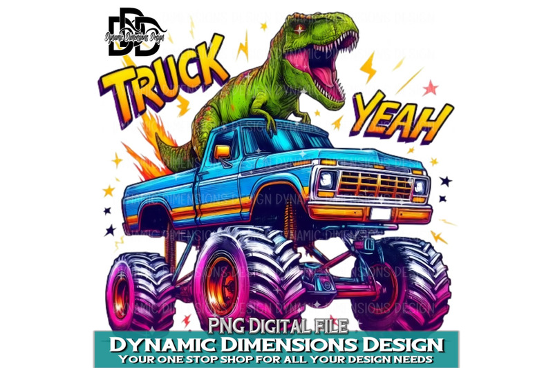 t-rex-png-sublimation-design-t-rex-riding-a-monster-truck-instant-di