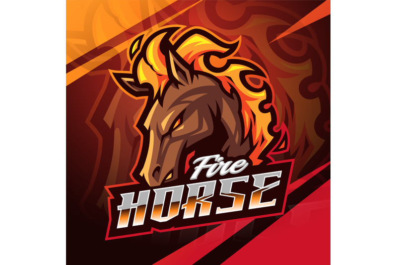 fire-horse-esport-mascot-logo-design