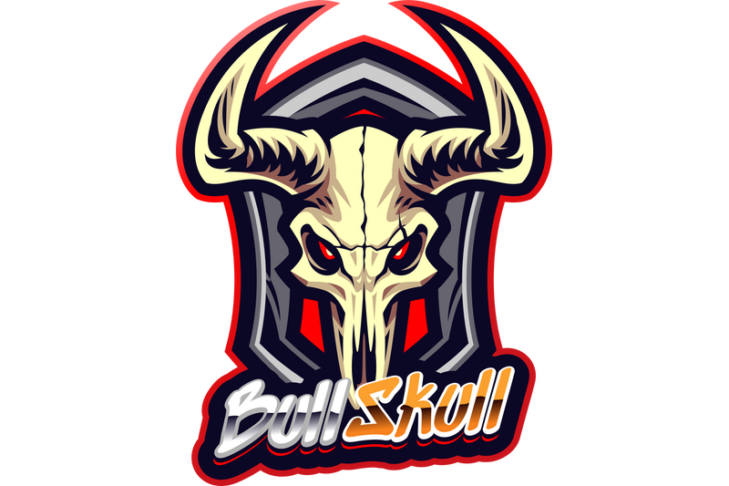 bull-skull-esport-mascot-logo-design